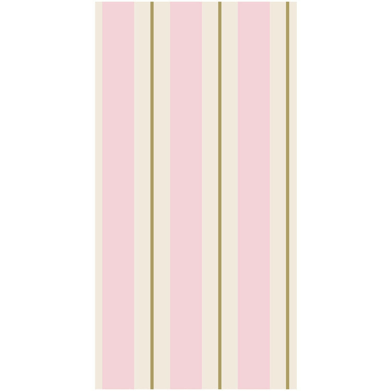 Hester & Cook Valentine's Collection - Pink & Gold Awning Stripe Runner displayed on a table, setting a festive mood for intimate dinners or lively gatherings.
