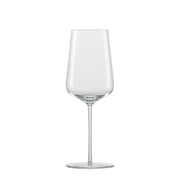 Set of 6 Schott Zwiesel Vervino Burgundy glasses featuring thin-walled bowls, fine stems, and wide bases, perfect for wine enthusiasts seeking elegance and durability.