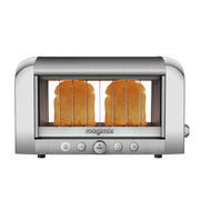 Magimix | Vision Toaster - Red with see-through glass windows and adjustable settings for perfect toasting, available at Athens Cooks, your kitchen essentials store.