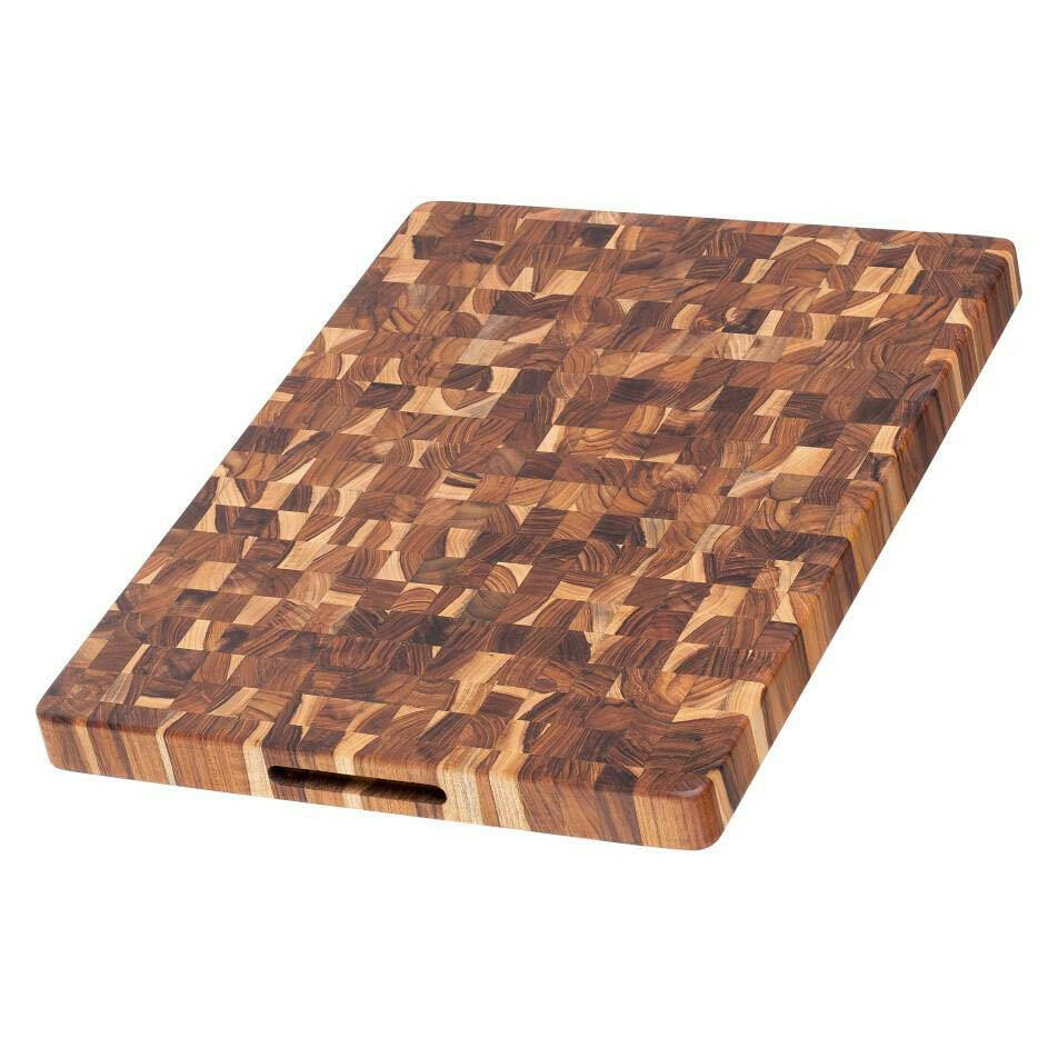 Teakhaus Butcher Block Rectangle Cutting Board - With Juice Canal Small - Thumbnail 2