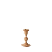 Wooden candlestick holder, Tall Georgia No. 3, hand-carved from plantation hardwood, showcasing intricate craftsmanship and elegant height, ideal for stylish table or mantle displays.