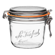 Le Parfait | Super Jars - 1L with hinged metal clamp and orange rubber seal, ideal for preserving, storing, and displaying kitchen essentials from Athens Cooks.