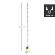 Viski | 16" Gold Weighted Barspoon.