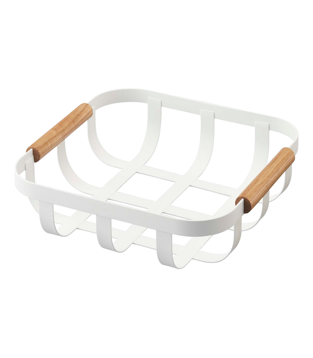 Yamazaki | Steel + Wood Storage Baskets