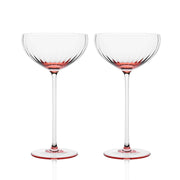Caskata | Quinn Rose Coupe Glasses | Set of 2.