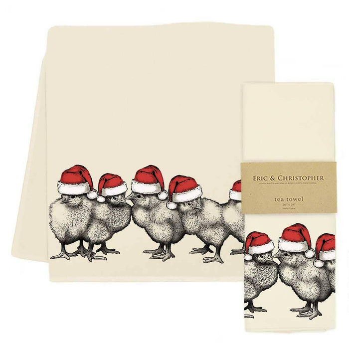 Eric and Christopher | Santa Chicks Tea Towel.