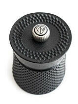 Peugeot Bali Cast Iron Pepper Mill, 3 Inches - Red, elegantly designed for seasoning, filled with aromatic Sichuan pepper to enhance dishes with unique floral notes.