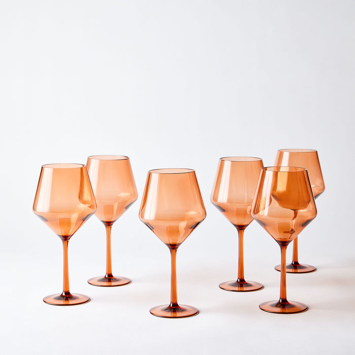 Burnt Orange Shatterproof Tritan Stemmed Wine Glasses, Acrylic Glasses  Tritan Drinkware, Unbreakable…See more Burnt Orange Shatterproof Tritan  Stemmed