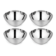 Ahimsa | Stainless Steel Kids Dishes - Fork + Spoon Set - Classic, featuring a close-up of a durable, child-friendly stainless steel bowl designed for safe, healthy eating.