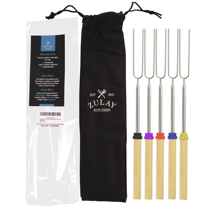 Zulay | Extendable Marshmallow Roasting Sticks Extendable