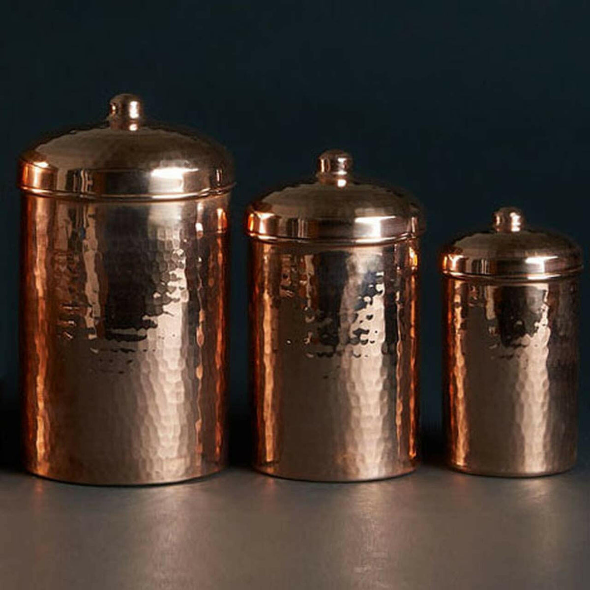 Sertodo Copper Kitchen Canisters Set Of 3 — Athens Cooks 6751