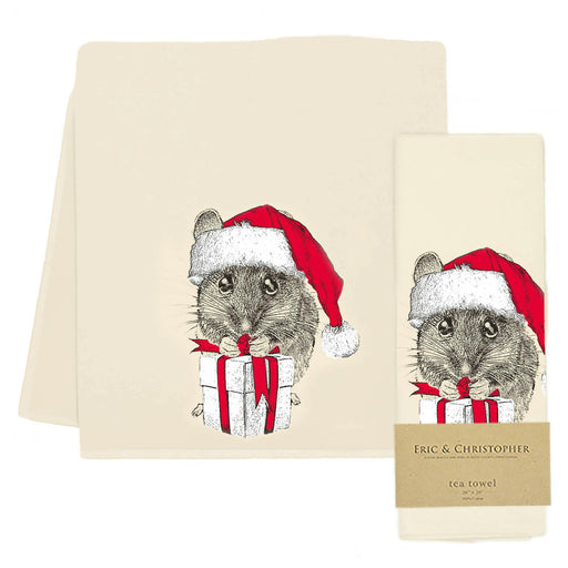 Eric and Christopher | Santa Mouse 1 Tea Towel.