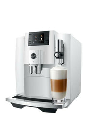 Jura | E8 - Fully Automatic Espresso + Coffee Machine with Professional Aroma Grinder and TFT display for brewing 17 specialty coffees, perfect for coffee enthusiasts.