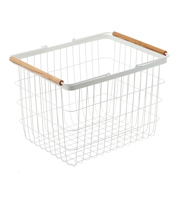 Tosca Wire Basket - Steel + Wood - Medium