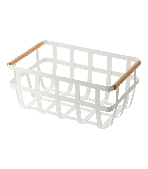 Yamazaki | Steel + Wood Storage Baskets
