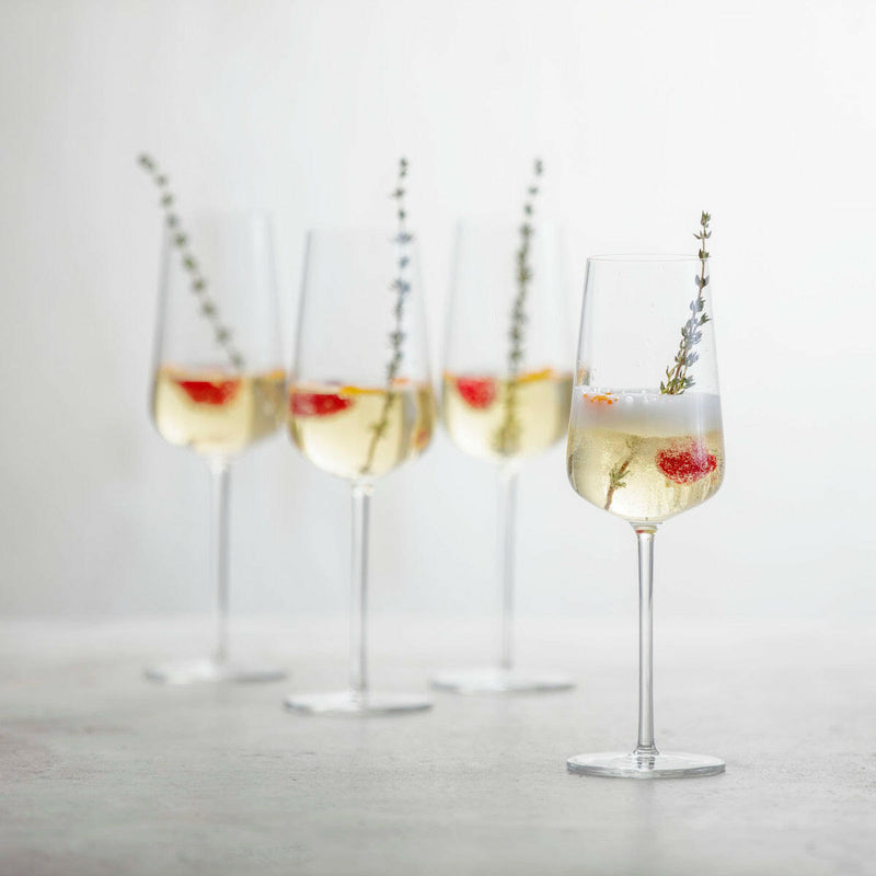 Schott Zwiesel Vervino Glassware Collection - Burgundy, set of 6, featuring thin-walled bowls, fine stems, and wide feet for an elegant wine-tasting experience.