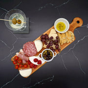 J.K. Adams Maple Artisan Plank Serving Board, featuring an engraved, vintage finish ideal for serving bread and cheeses, reflecting timeless style and practicality.