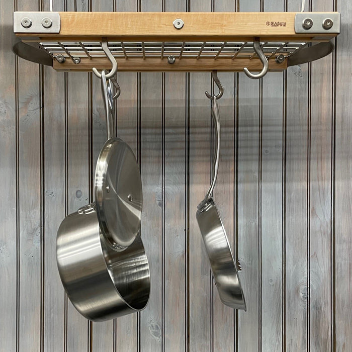 J.K. Adams | Small Maple Hanging Oval Pot Rack