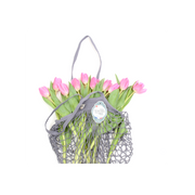 Filt | French Market Bags - Gold, showcasing a stylish, reusable cotton bag with a floral sketch design, ideal for carrying groceries and enhancing eco-friendly shopping.