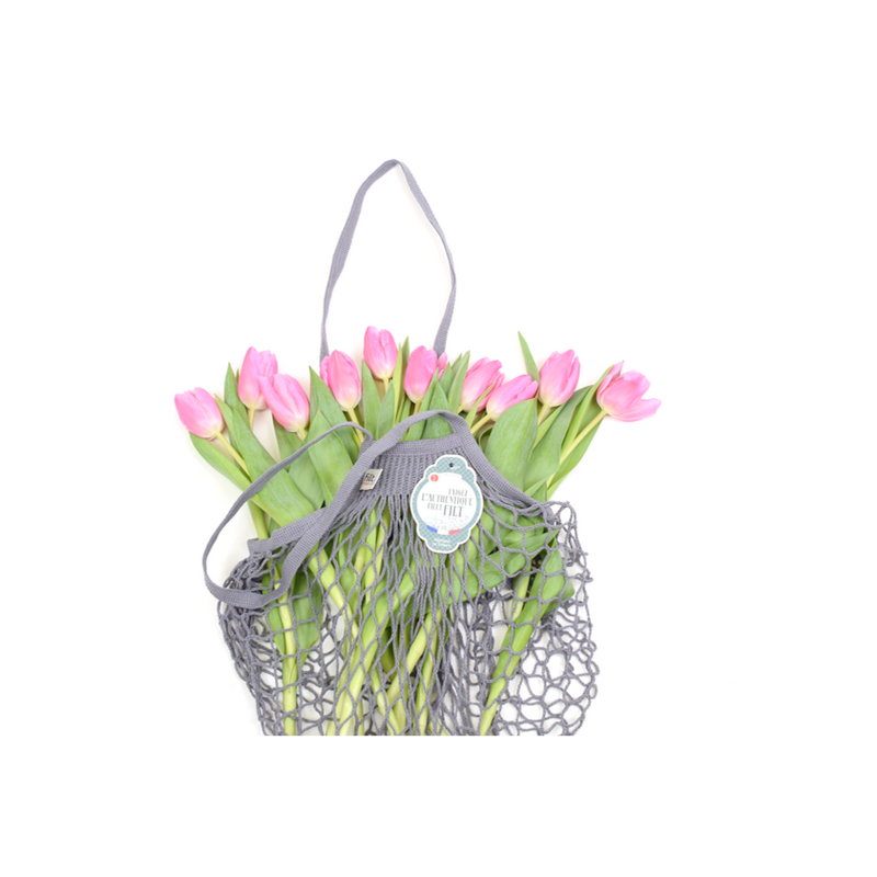 Filt | French Market Bags - Gold, showcasing a stylish, reusable cotton bag with a floral sketch design, ideal for carrying groceries and enhancing eco-friendly shopping.