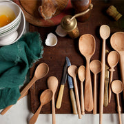 Sir|Madam | Wooden Spoons - XLarge, hand-carved from beechwood, ideal for cooking and serving. Featured close-up showcases craftsmanship and texture of the spoon.