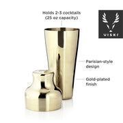 Viski | Belmont Gold Parisian Cocktail Shaker.