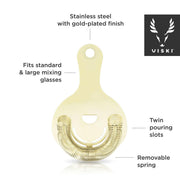 Viski | Belmont Gold Hawthorne Strainer.