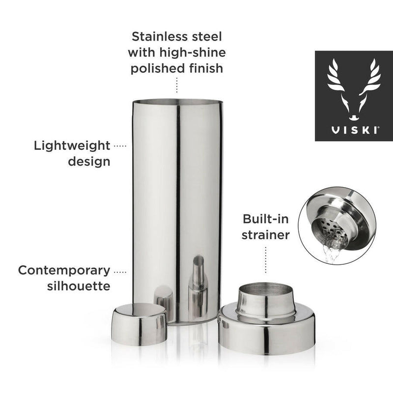 Viski | Element Stainless Cocktail Shaker.